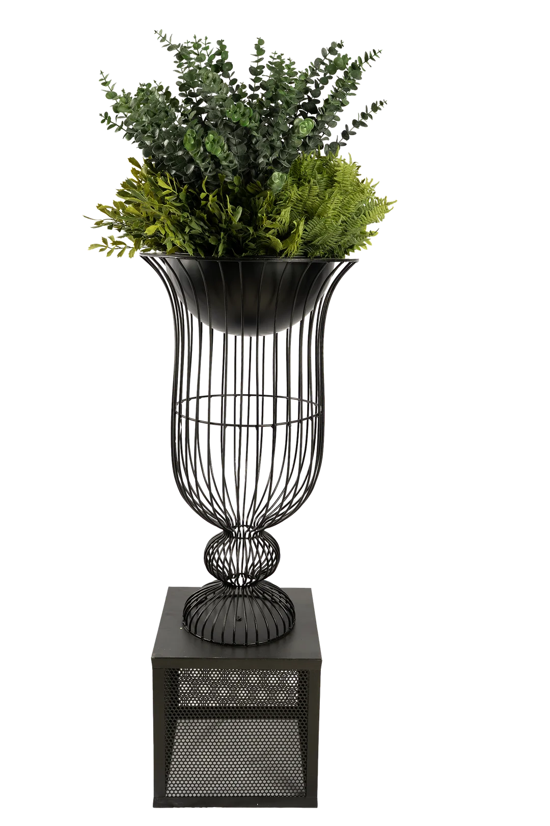 Classic Urn Pedestal (Black Powder Coat) | Vyne Classic Urn Pedestal — Black Powder Coat | Vyne Boutique