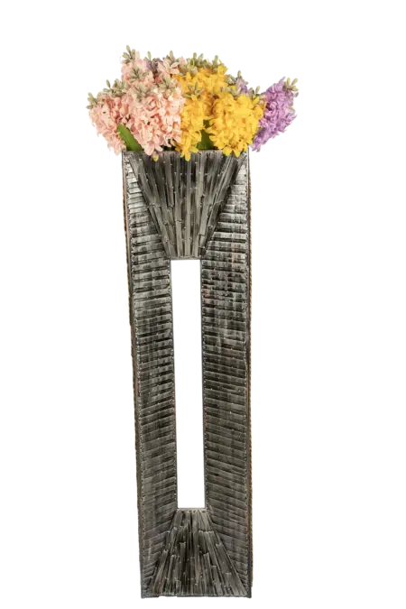Petite Flute Column — Weathered Zinc | Vyne Boutique