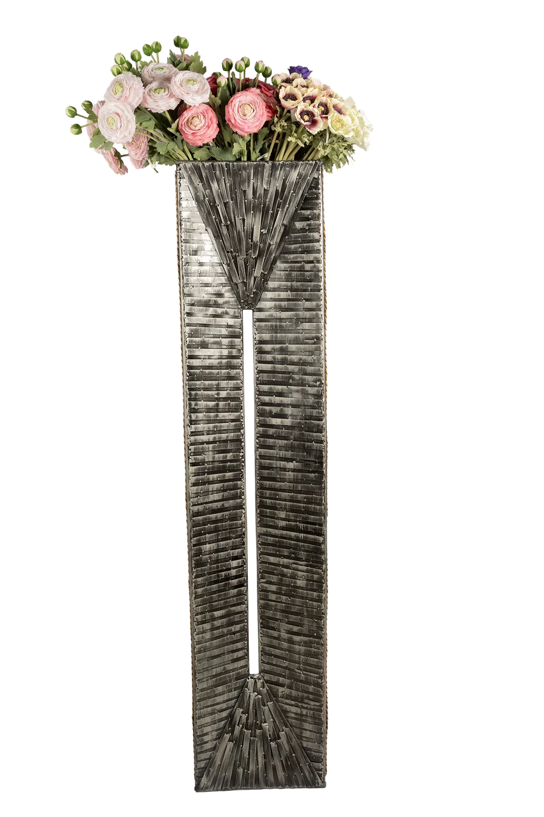 Grand Flute Column (Weathered Zinc) | Vyne Grand Flute Column — Weathered Zinc | Vyne Boutique