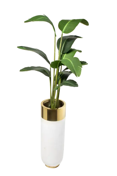 Tall Monarch Column — Porcelain White & Mirror Gold | Vyne