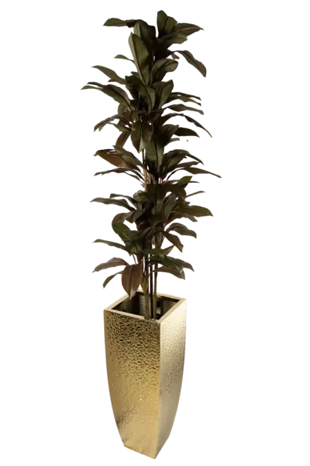 Grand Hammered Taper Planter — Mirror Gold | Vyne Boutique