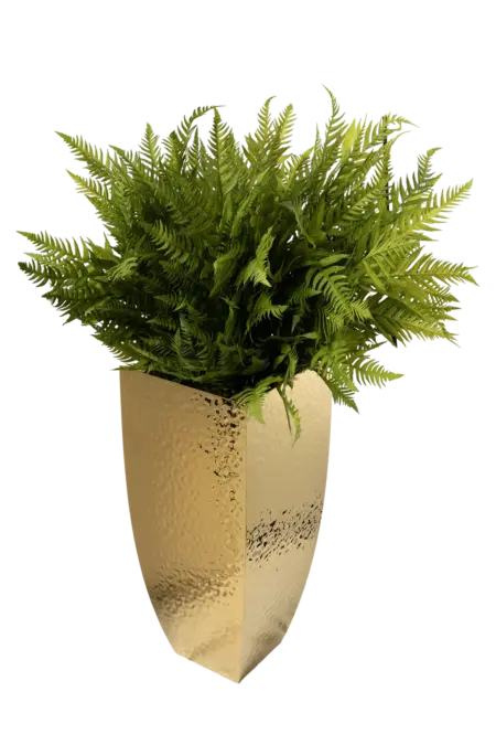 Midi Hammered Taper Planter — Mirror Gold | Vyne Boutique
