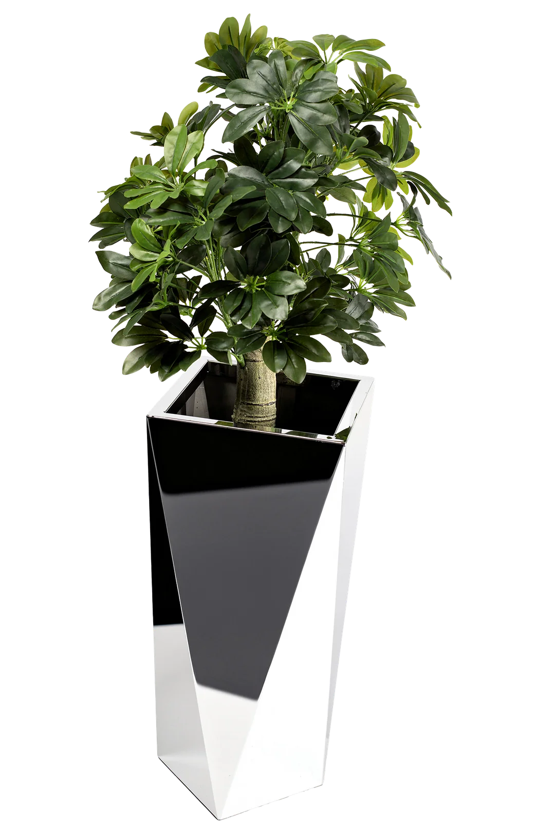 Prism Tower Planter (Silver Mirror) | Vyne Prism Tower Planter — Silver Mirror | Vyne Boutique