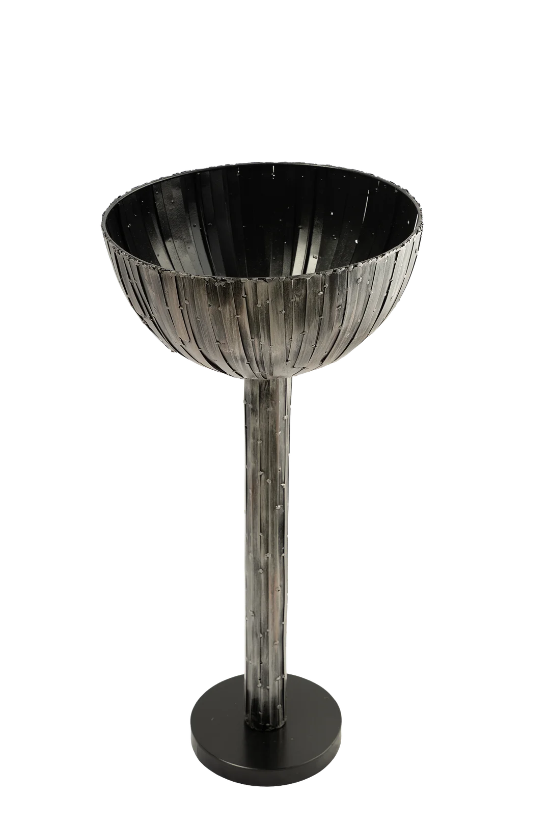 Pedestal Bowl Planter (Raw Brushed Steel) | Vyne Pedestal Bowl Planter — Raw Brushed Steel | Vyne Boutique