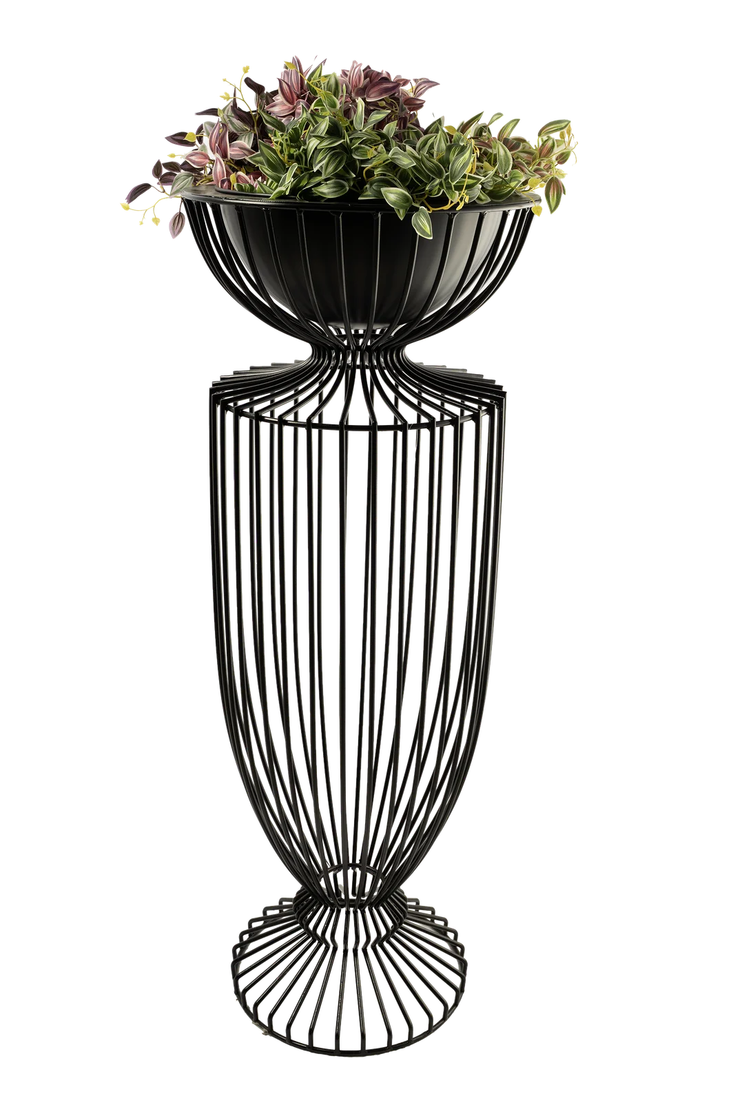 Grand Wire Pedestal Urn (Black Powder Coat) | Vyne Grand Wire Pedestal Urn — Black Powder Coat | Vyne Boutique