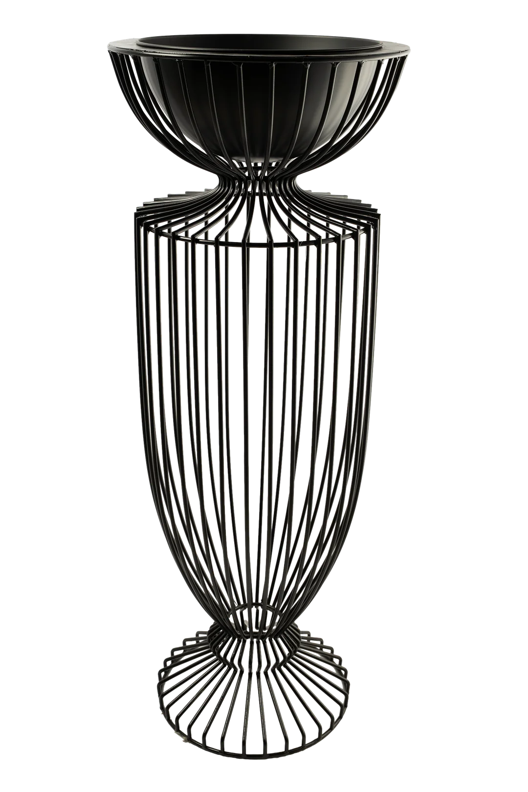 Wire Pedestal Urn (Black Powder Coat) | Vyne Wire Pedestal Urn — Black Powder Coat | Vyne Boutique