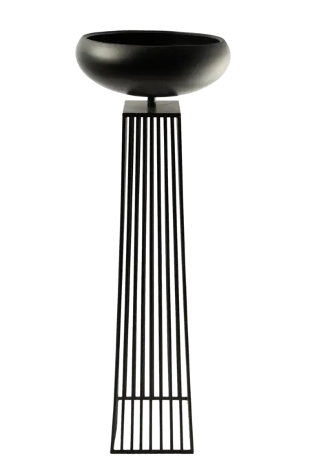 Tall Pedestal Bowl — Black Powder Coat | Vyne Boutique