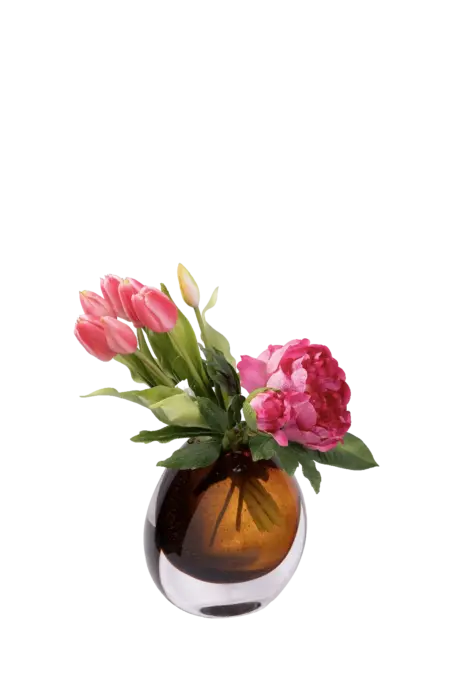 Blush Ember — Artificial Pink Peony and Tulip Arrangement | Vyne