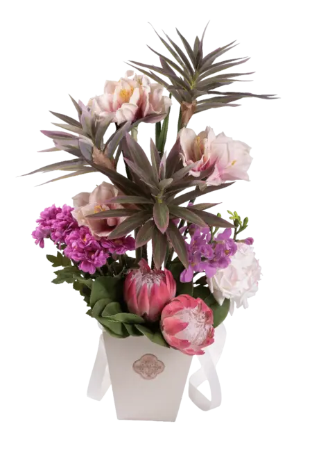 Wild Blush Bloom — Artificial Protea and Blush Floral Arrangement | Vyne